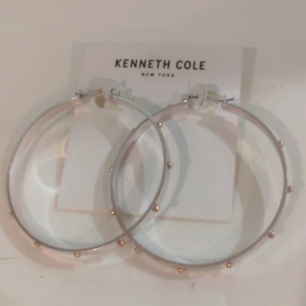 Kenneth Cole Pegged Hoop Earrings